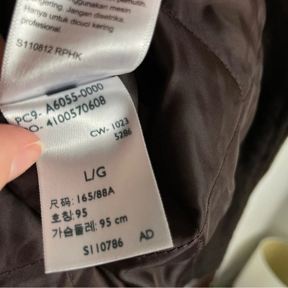 NWT Levis Cropped Wool Blend Trucker Jacket Chocolate Brown and Cream Size Large - Picture 7 of 15